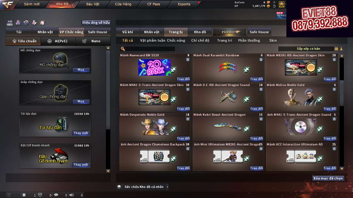 shop acc cf uy tin gia re